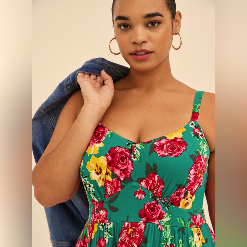 Super Soft Tiered Vibrant Floral Dress